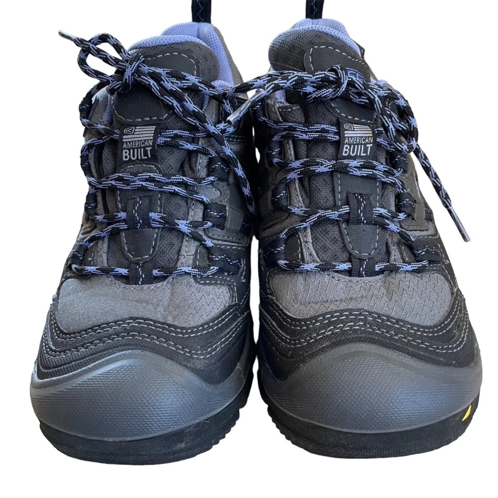 KEEN Logan Low Top Hiking Sneakers Gray/Blue Women's 9 American Built